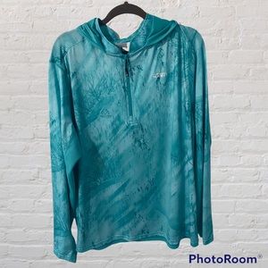 Habit Real Tree Mens Fishing Wicking 1/4 Zip Hoodie